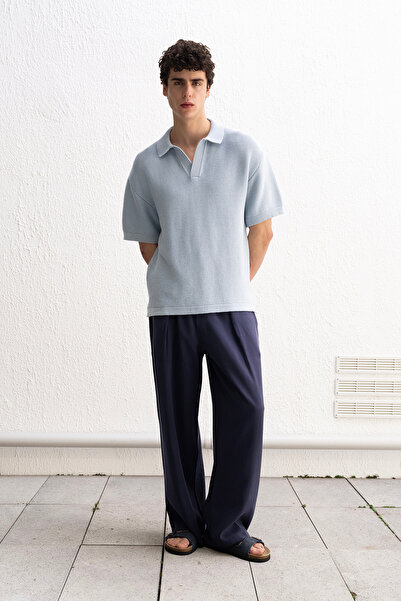 GIESTO ΜΠΛΕ ΜΠΛΟΥΖΑ ΠΛΕΚΤΟ ΠΟΛΟ ΚΟΛΑΡ ΚΟΛΑΡ