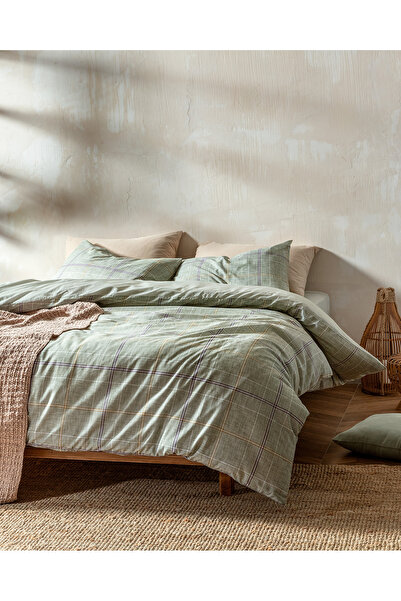 Madame Coco طقم غطاء لحاف مطبوع مقاس كينج من Bettine - كاكي