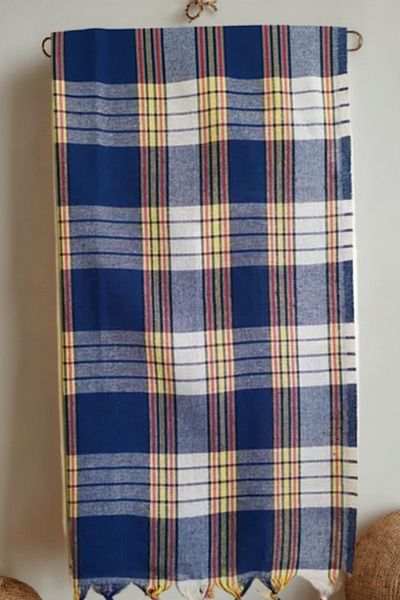 Minteks Κλασικό Μπλε Τουρκικό Μπάνιο Peshtemal - 80x170 CM - Σπίτι
