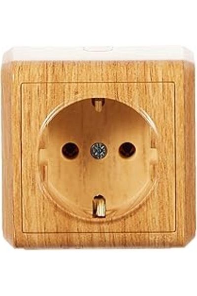 Store Vera Oak Grounded Socket