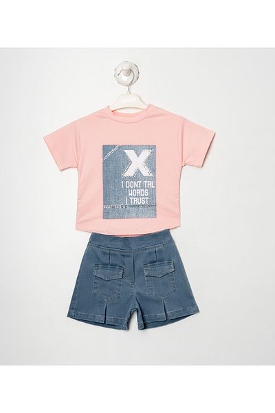 Titimixkids Double Set T-Shirt Shorts Girl 2-5 Years