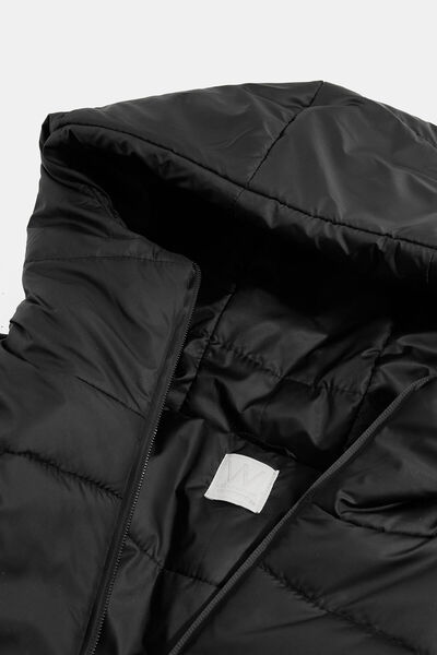 W Collection Black Hooded Coat