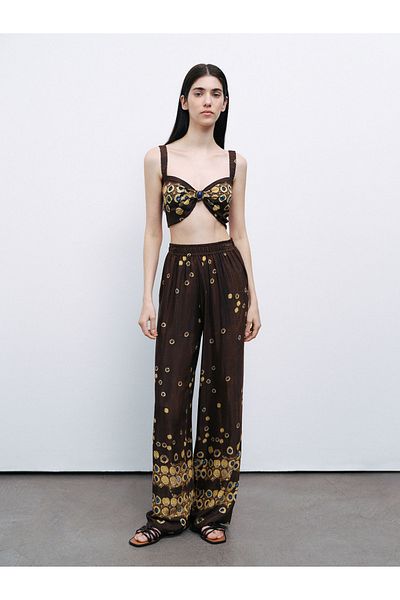 Nocturne Draped Pants with Pattern