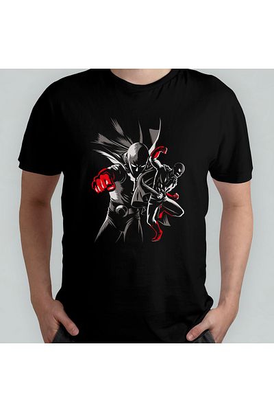 Pixxa Μπλουζάκι από 100% βαμβάκι One Punch Man Unisex Crew Neck Model 7