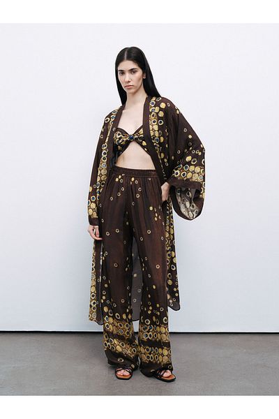 Nocturne Draped Pants with Pattern