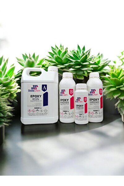 stonechem Ultra Şeffaf Epoksi Reçine 7,5 Kg Hobi Sanat Tepsi Magnet Ahşap (SÜ...