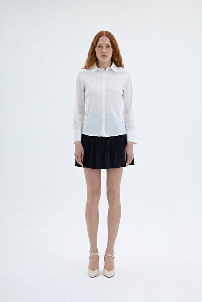 Quzu Kadın slimfit gömlek likralı