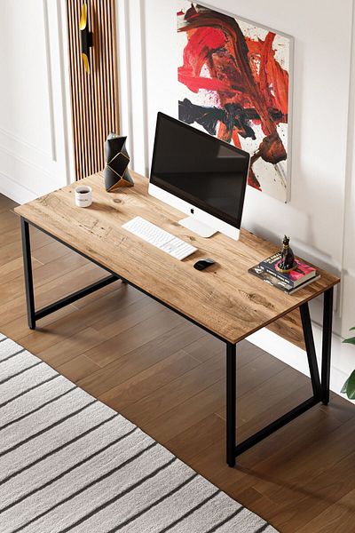 Ceramical MS2 Computer Desk , Gaming Desk , Modern Furniture For Home Office - 60x160 Cm - Pine