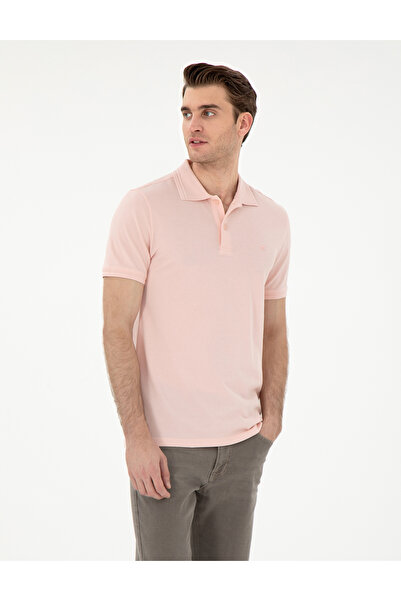 Pierre Cardin Pudra Slim Fit %100 Pamuk Polo Yaka Basic Tişört 50306448-VR042