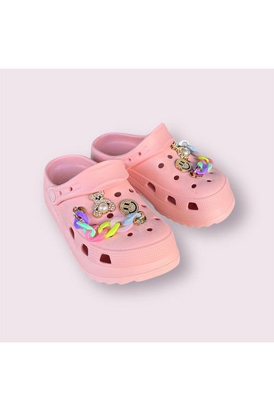 Sonimix Sonimx Girl Powder over Emojili Soft Sole Indoor Slippers Sandals