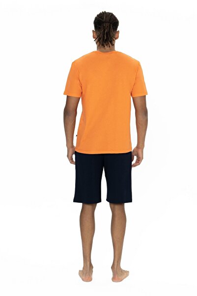U.S. Polo Assn. Πόλο Ασν. 18874 Ανδρικό κοντομάνικο ποδηλατικό σορτς πιτζάμα-πορτοκαλί