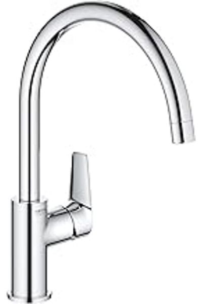 Grohe Start Edge Quickfix Sink Faucet | 360˚ Rotation Angle, Chrome, 31369001