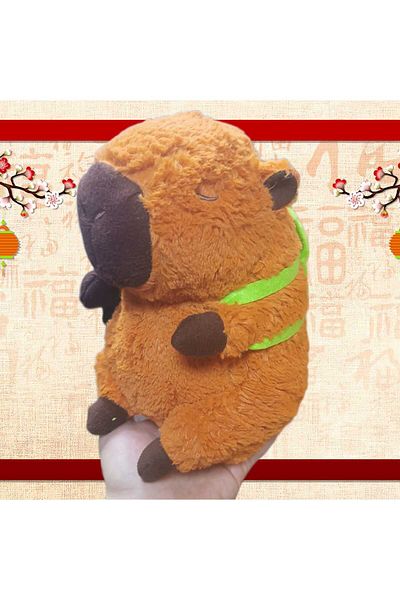 LRS STORE Capybara Plush Toy 24 cm Capybara Figure with Backpack High Quality