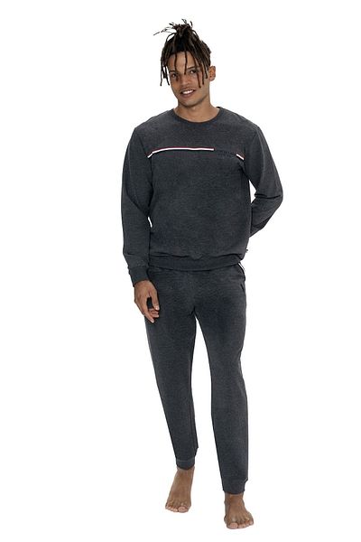 U.S. Polo Assn. Ανδρικό μακρυμάνικο λαιμόκοψη U.S. Polo Assn Anthracite melange