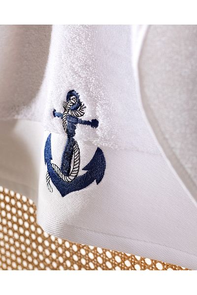 Madame Coco White Lory Face Towel - Yacht Collection
