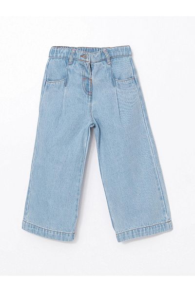LC Waikiki Lcw Kids Blue Girls' Jeans with Elastic Waist