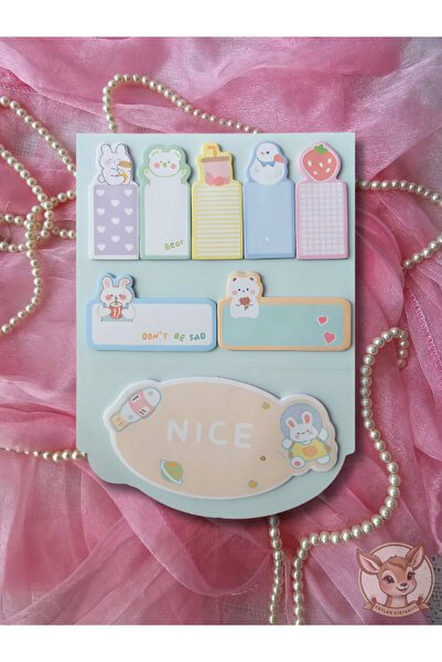 Ceylan Kırtasiye Cute Animals Bookmark / Post-It / Blue (1 Pcs)