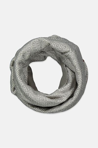 Tchibo Women Knitted Fleece Loop Scarf 55 L X 38 W Cm, Grey