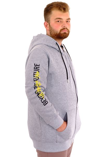 ModeXL XL Ανδρικό φούτερ μεγάλου μεγέθους - Φούτερ με φερμουάρ FUTURE U24549 Grimelange