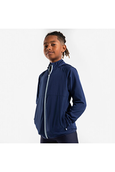 Decathlon Kiprun Çocuk Koşu Rüzgarlığı - Lacivert/Gri - Kiprun Wind Jacket JR