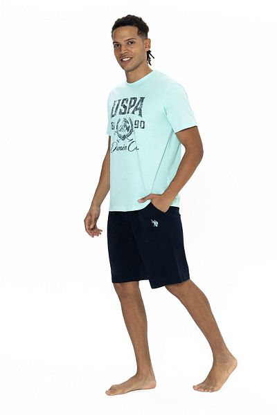 U.S. Polo Assn. Ανδρικό κοντομάνικο σετ ποδηλατικής πιτζάμα Green U.S. Polo Assn. 18877