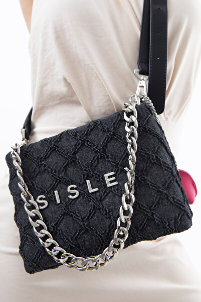 Sisley حقيبة كتف نسائية سوداء SLY065