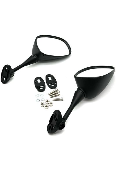 HLMORTO black Motorcycle Rearview Mirror Back Side Mirrors For Motorbike Sportbike HONDA CBR600 CBR600RR CBR