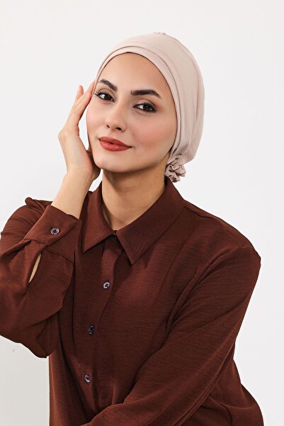 Aisha's Design Καπέλο Aerobin με λεπτομέρεια από τριαντάφυλλο, B-53A, Πέτρα