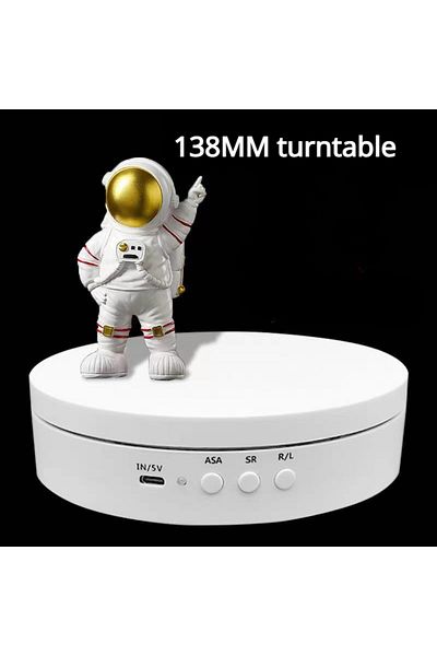 Choice White Type-c Photography Turntable Electric Rotating Display Stand 360 Degree With Remote Control Mo