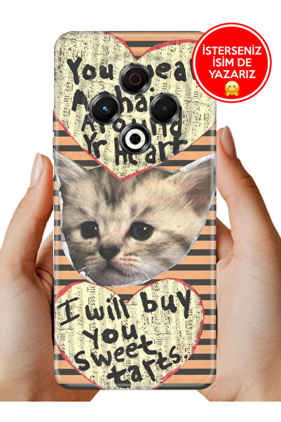 TECNO Spark 30 Kılıf TPU Resimli Silikon Kedi Slogan