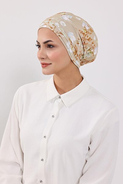 Aisha's Design Removable Bow Patterned Hat Bonnet Turban, S-4Yd