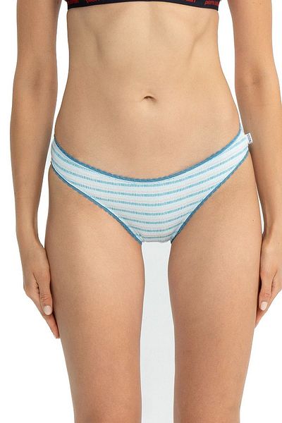 U.S. Polo Assn. U.S. Polo Assn. 66432 Chiloți din bumbac cu model mixt pentru femei, 3 piese-albastru