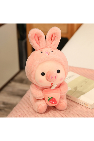 Choice حوالي 25-27 سم خنزير وردي شاي كاواي دب عملاق كوسبلاي دمية باندا قطيفة ...