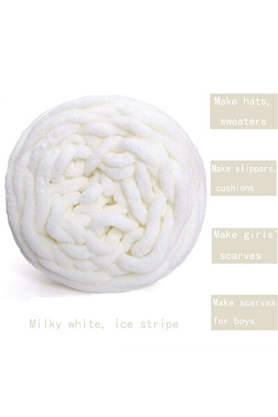 Choice Ivorywhite ice strip 1 Ball Lce Line Soft And Comfortable Warm Knitted...