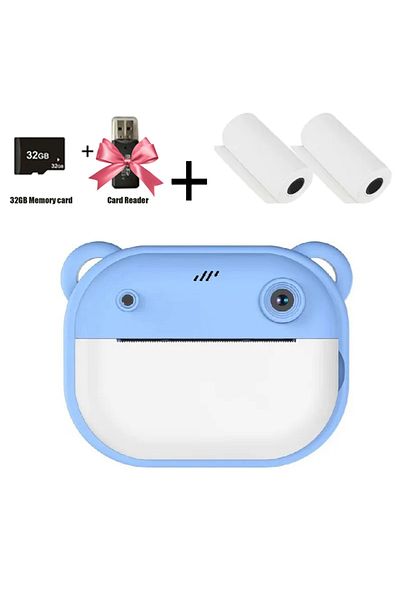 Choice Y600-Blue Children Digital Camera Instant Print for Kids Thermal Print Camera Instant Photo Printing