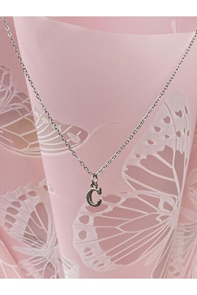 bijoux uniques C Harfli Çelik Kararmaz 316L Zarif Kolye