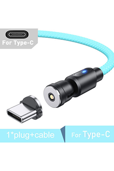 Choice كابل مغناطيسي من Lovebay بطول 2 متر باللون الأزرق لنوع C كابل USB Type...