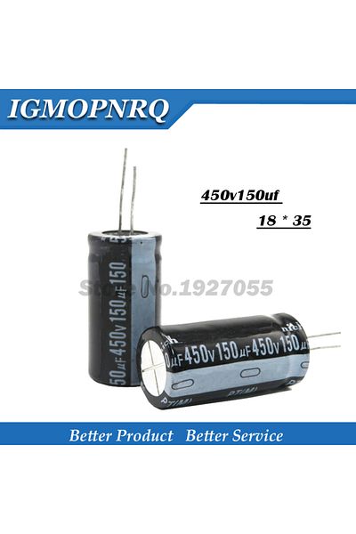 Choice 5PCS 450v150uf 150uf450v 18*35 450v 150uf 18x35 Electro Electrolytic capacitor 450v150 18*35