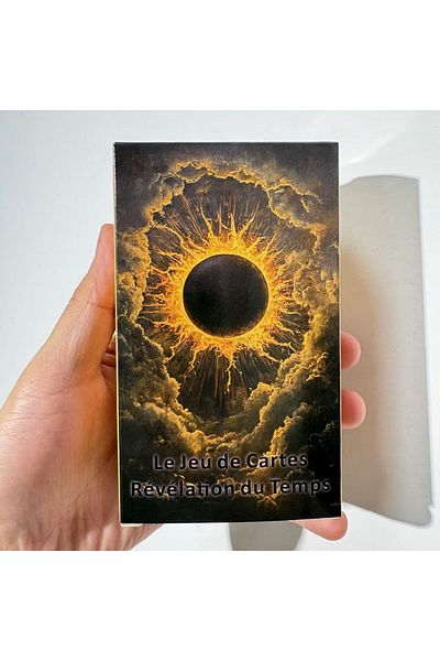 Choice D616 Classic French Tarot Deck, 78 Cards with Keywords, The Time Revelation Card Deck, 12x7cm Cards,