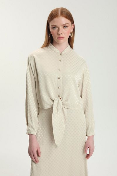 Zühre Blouse Skirt and Stone Duo, Jacquard Set