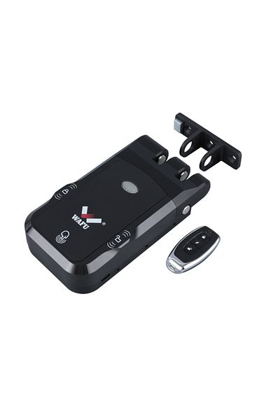 wafu Black Wireless Smart Remote Inivisble Door Lock Fechadura Inteligente Keyless Entry Home Door L