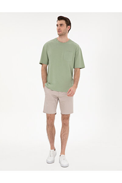 Pierre Cardin Yeşil Comfort Fit Basic Tişört 50306991-VR016