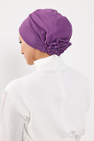 Aisha's Design Καπέλο Aerobin με λεπτομέρεια ροζ, B-53A, Μωβ 2