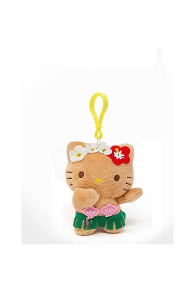 Choice Hula Sanrio Hawaii Series Hello Kitty Dark Skin Plush Stuffed Key Chain Cartoon Plush Doll Bikini Pi