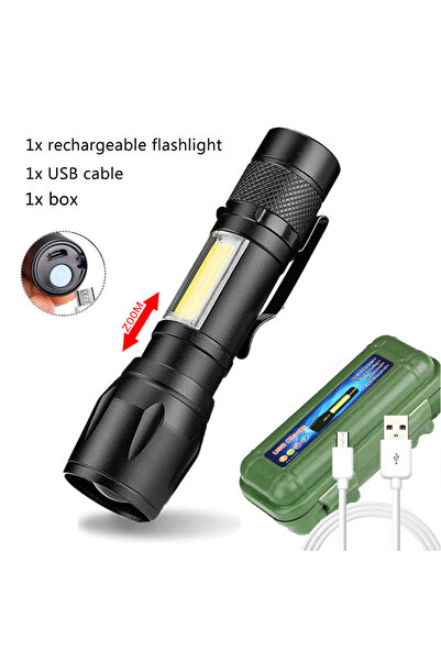 XIWANGFIRE ZOOM F Packing Portable Rechargeable Zoom LED Flashlight XP-G Q5 Mini Flash Light Torch Lantern 3 Li