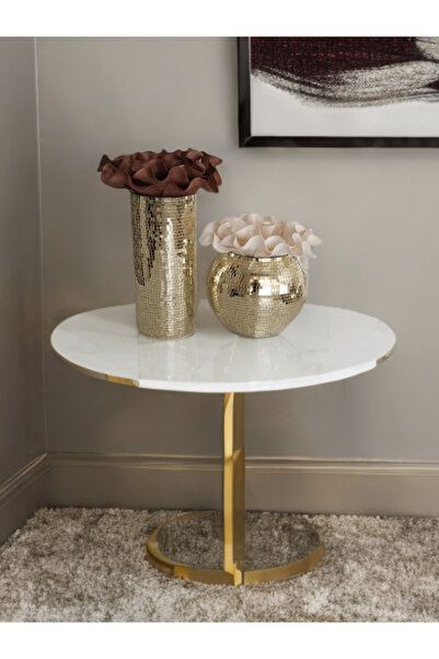 IŞILTI HOME DESIGN Mirror Glass Vase Light Gold Set of 2