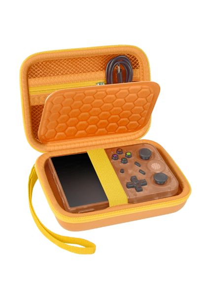 Choice Orange Travel Case Compatible with RG353V/ RG35XX/RG353VS/ R36S Retro Handheld Game Console, Handhel