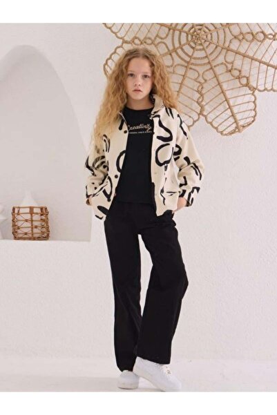 Zekids Σετ μπλουζάκι με τζιν μπουφάν για κορίτσια