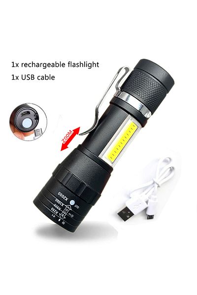 XIWANGFIRE ZOOM C Packing Portable Rechargeable Zoom LED Flashlight XP-G Q5 Mini Flash Light Torch Lantern 3 Li
