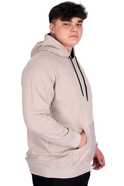 ModeXL Ανδρικό φούτερ Basic - Mode XL, Μεγάλο μέγεθος, Κουκούλα, Τσέπη Καγκουρό, Γκρι U24166